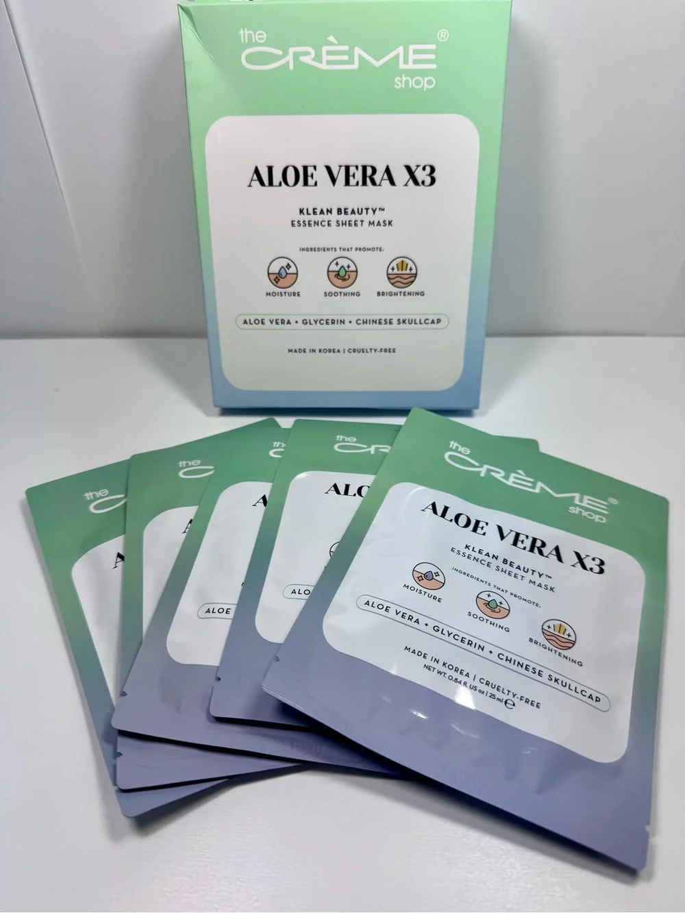 Creme Shop NEW Aloe Vera X3 Moisturizing Sheet Mask - 5pk